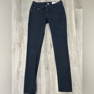 Women Size 25 Rag & Bone Jeans Black Leggings Stretch Cotton Staple Pants EUC